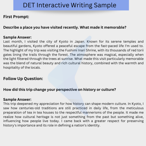 Duolingo English Test Sample Questions and Answers for Writing