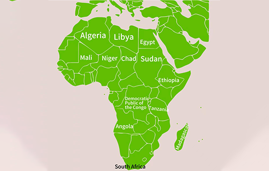 PTE Map Chart