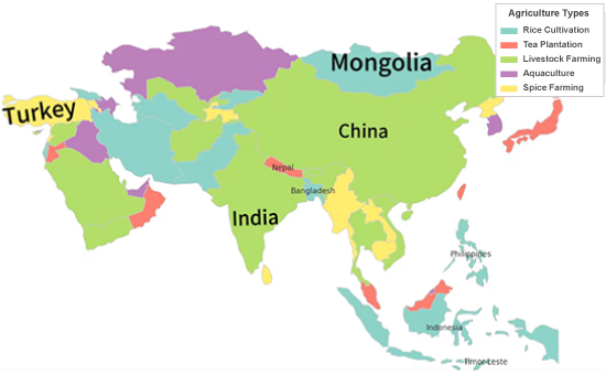 PTE Map Chart Sample Question 